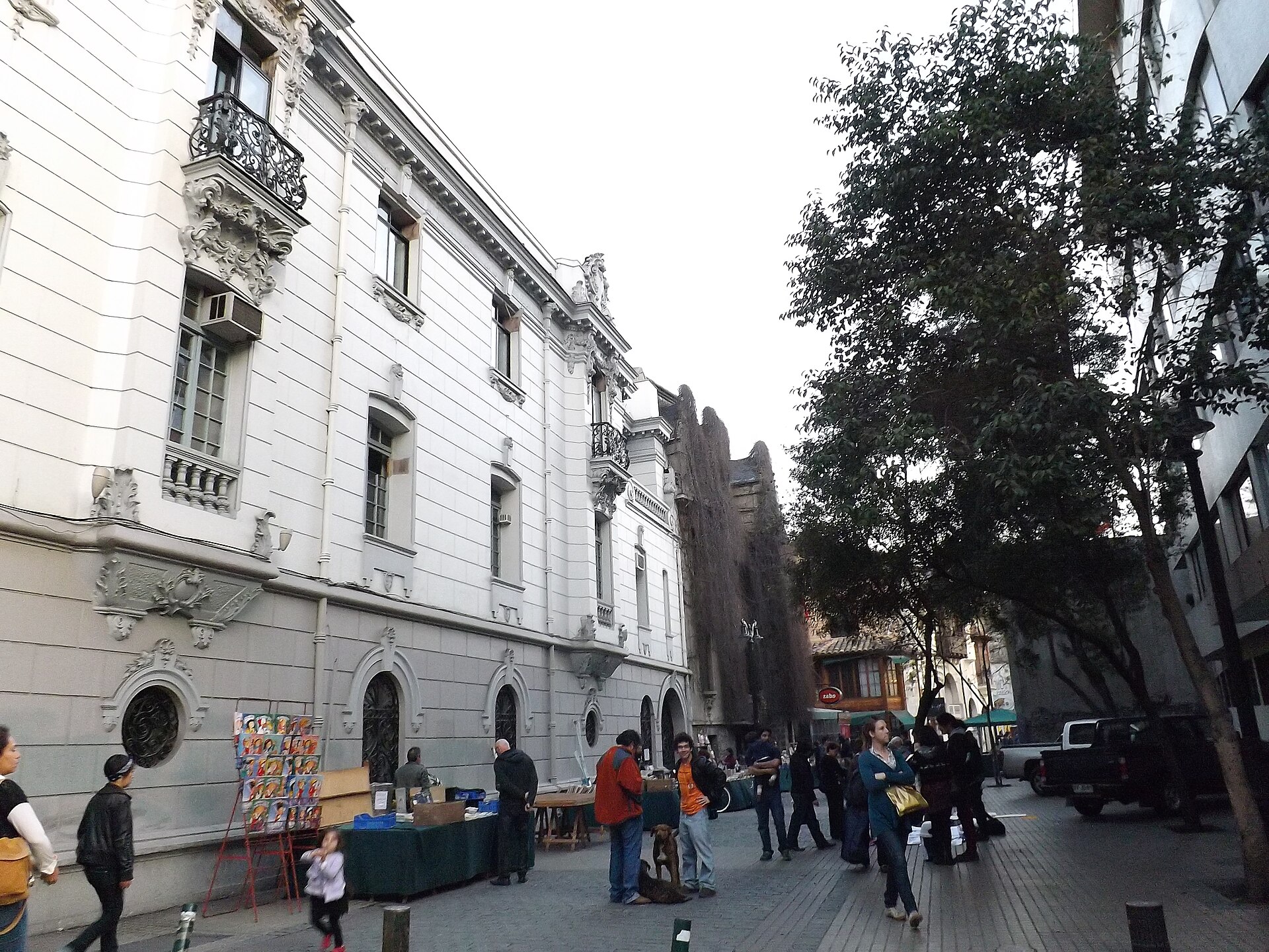 Rua do Barrio Lastarria em Santiago